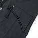 Zicac Men's Casual Fashion Military Zip Button Cotton Jacket Coat (US:L(Asian Tag 3XL),Black)