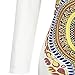 Franterd Women Dress Traditional African Dashiki Bodycon Deep O-Neck Party Dresses (S) White