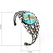 LUREME Vintage Jewelry Time Gem Series Antique Bronze Hollowed Flower with Dragonfly Cuff Bangle Bracelet for Women Girls (06001816-parent) (Dragonfly)