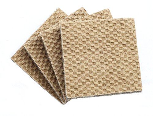 DURA-GRIPÂ® Non-Slip Gripper Pads Stop Furniture from Sliding ON Carpet - No Sticky Mess (3 inch Square - Set of 8)