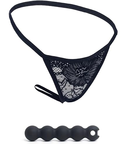 vibrating anal panties Hookup Panties - Anal Plug with Remote-Control Vibrating Bullet - Bowtie  Bikini - Black - XL
