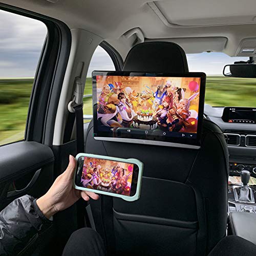 12.5 inch Android 8.1 Headrest Monitors with WiFi, Sync Screens TV Tablets Touch Screen 4K Dual Video Players Phone Mirror Netflix YouTube PS4 HDMI AV Bluetooth FM - Thumbnail 3