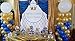 Royal Prince Baby Shower Backdrop Royal Prince Blue Curtain Golden Crown Party Decoration Backdrop 6x6FT