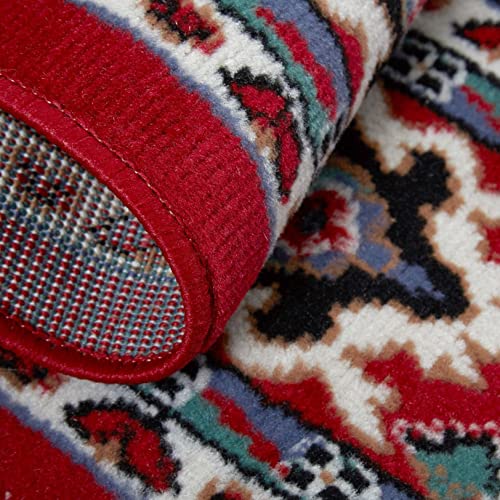 Home Dynamix Ariana Ksara Area Rug 3 Piece Set (4'11" x6'11,1'8" x4'11,1'8" x2'8), Border Claret