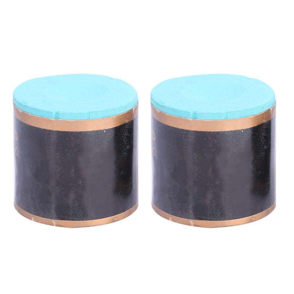 Demeras Cue Tips Chalk Calcium Carbonate No-Slip Replacement Billiard Pool Cue Chalk Accessory for Snooker Pool (Green)(Green)