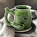 FASHIONCRAFT Premium Roast and Toast Novelty Mug Green with Black Print, Ceramic Coffee Mug