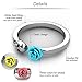 EVBEA Dainty Sugar Skull Band Fun Cute Pink Blue Yellow Black Rose Knuckle Rings