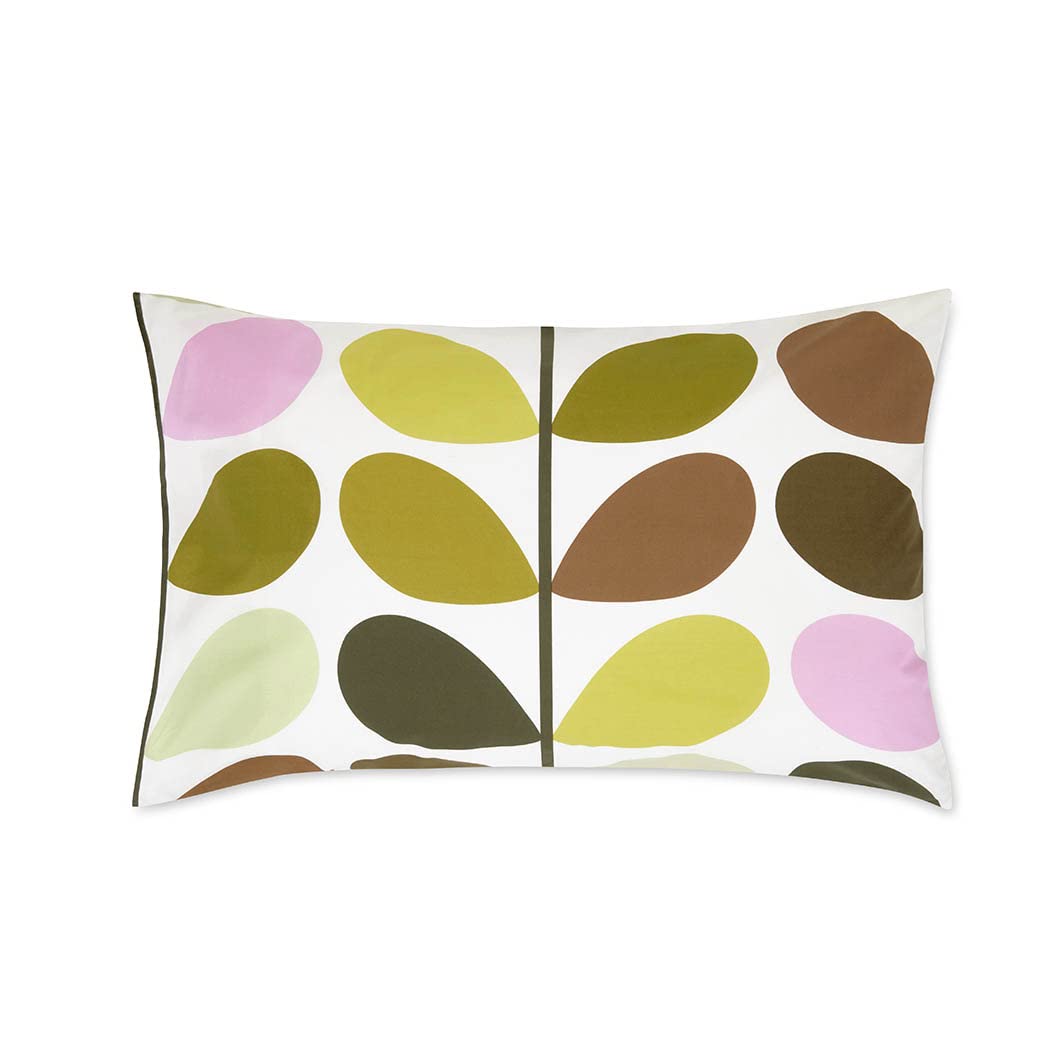 Orla Kiely MULTI STEM Spring 100% Cotton Standard Pillowcases1 Pair (50cm x 75cm)