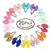 Calliar Girl's Headbands Ribbon Hair Bow Clips Barrettes For Girl Teens Kids Babies Toddlers ,20Pack-BB Bow