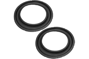 VIKKSAER 2Pcs 10 Inch Speaker Rubber Edge, Loudspeaker Speaker Perforated Rubber, Replacement Rings for Speaker Repair (Black