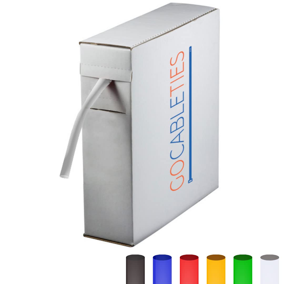 Gocableties 9.5mm x 7m – Clear, 2:1 Ratio, Flexible Cable Sleeving – Flame Retardant Heat Shrink Tubing Mini Reel, for Electrical Insulation, Repairs, Wire & Connector Wrap