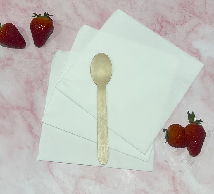 Hey Biota - Pack of 100 - Wooden Spoon - Biodegradable & Plastic Free Wooden Spoons - Eco Friendly, Compostable