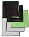 (5-pack) Premium Microfiber Cleaning Cloth For Glass, Camera Lenses, Phones, Tablets, Screens (2 Black, 2 Grey, 1 Green) 6