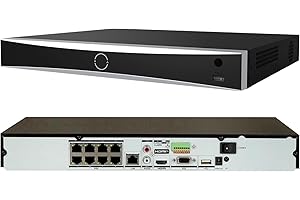 REAL HD DS-7608NXI-K2/8P 4K 8 Channel PoE AcuSense NVR Network Video Recorder, (No Hard Drive) Up to 12MP, Human/Vehicle Detection, H.265+, Compatible with Ⲏіk IP Camera, Upgrade of DS-7608NI-K2/8P