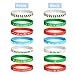 FEPITO 35 Pieces Christmas Wristband Silicone Wristbands Rubber Band for Christmas Party Decoration 7 Merry Xmas Patterns