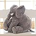 Rainbow Fox Elephant Stuffed Plush toy Cute Animals Cushion for Children's Gifts (L, Gray)