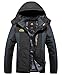 Lega Mens Waterproof Insulated Fleece Ski Jacket Windproof Hooded Rain Jacket