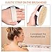 Dry Skin Body Brush - 2 Pcs Detachable Natural Bristle Bath Brush with Slip-Proof Long Wooden Handle, Back Brush Scrubber for Cellulite, Exfoliate, Removing Dead Skin, Perfect Gift for Women