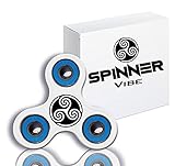 || SpinnerVibe || Best White And Blue Fidget Spinner With Long Spinning Time (3 Minutes+), Fidget Spinner Travel Case Included, Best Materials !