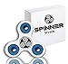 || SpinnerVibe || Best White And Blue Fidget Spinner With Long Spinning Time (3 Minutes+), Fidget Spinner Travel Case Included, Best Materials !