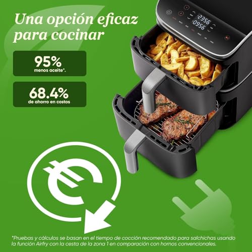 Cosori Air Fryer Turbo Tower Pro 10.8 Liter, PFAS Free Ceramic Coated Air Fryer, Dual Resistance with Turbo Blaze, Vertical Dual Basket Airfryer, 7-in-1 Multifunction, 2630W