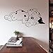 BooDecal Spotty Dog Dalmatian Falling in Sweet Dream Vinyl Wall Decal Stickers for Baby Nursery Bedroom