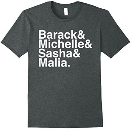 Mens Obama Family Barack &amp; Michelle &amp; Sasha &amp; Malia tee shirt 3XL Dark Heather