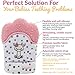 Liname 2 Pack Baby Teething Mitten with Soothing Toy - Infant Chew and Silicone Teething Glove with Crinkle Sound, Textured Silicone to Soothe Sore, Swollen Gums