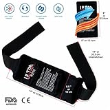 Ultra Brisk Reusable Flexible Ice Pack with Adjustable Wrap for Hot & Cold Therapy, Black