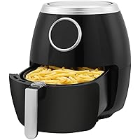 Kismile 6 Quart Air Fryer Electric Hot Air Fryer,1500 Watts Healthy Oil-Free Cooker with LCD Digital Panel,Time/Temp…