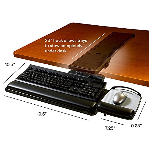 3M Keyboard Tray with Adjustable Keyboard and Mouse Platforms, Just