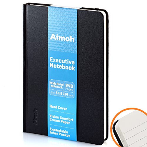 Executive hardcover ruled notebook – medium - a5 (wid…