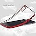 CASEKOO iPhone X Case, iPhone 10 Case, Slim Fit Ultra Thin Clear Case with Soft Silicone Protective Transparent Back Shockproof Bumper Cover Compatible with iPhone X(ONLY) [Tender Series]- Red