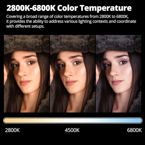 AMBITFUL Video Lighting with App Control, RGB Full Colour, 10 FX Effects, Hot Shoe Base for Photography Video Lighting Studio, CRI/TLCI 95+ (VL15C