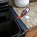 Evelots Stove Counter Gap Filler-Silicone-Spill-Crumb Guard-Washer-Black-Set/2