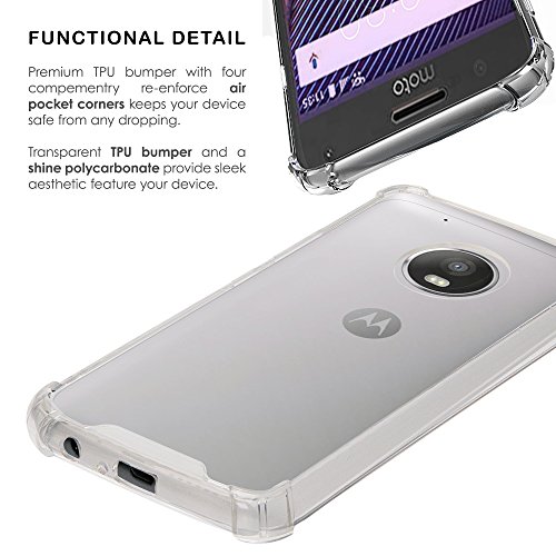 Moto G5 Plus 2017 Case, Beyondcell transparent Clear Hybrid Bumper Case Cover Motorola Moto G5 Plus 2017 (Parasailing)