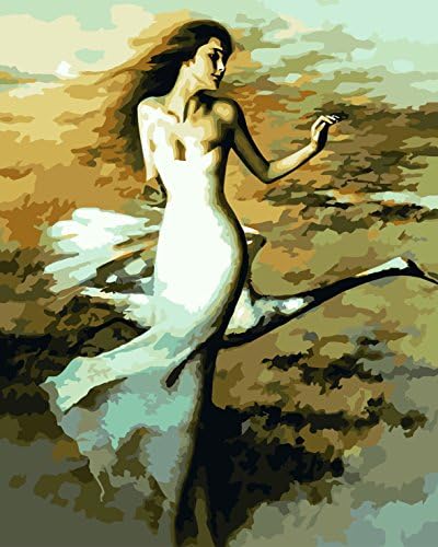 Diy Oil Painting, Adult children's hand painting- Swan dancer 16 X 20 inch.