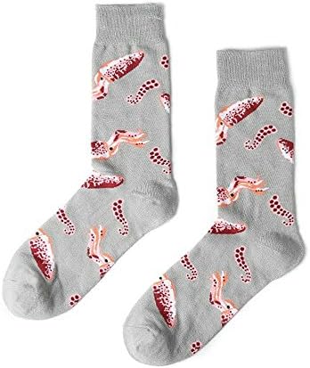 To Simple Young 5 Pairs Womens 3D Seafood Art Printed Funny Casual Crew Socks (1 Pair Squid Painting)