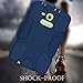 Hocase Galaxy Tab E Lite 7.0 Case, Rugged Heavy Duty Kids Proof Protective Case for Galaxy Tab E Lite 7.0 [SM-T113NDWAXAR/SM-T113NYKAXAR] 2016 - Navy Blue/Lime Green