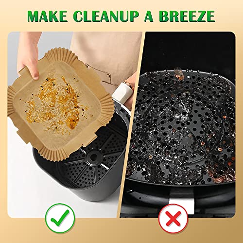 MOSFiATA Air Fryer Disposable Paper Liner Square NonStick Parchment