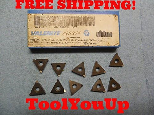 10 pcs NEW VALENITE VOV 046898 GROOVING INSERTS VC5 MACHINE TOOLING TOOLMAKER