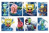 Unique SpongeBob SquarePants 8 Piece Holiday Christmas Tree Ornament Set Featuring Squidward, Sandy Cheeks, Patrick Star, Mr. Krabs, Plankton, Gary and More
