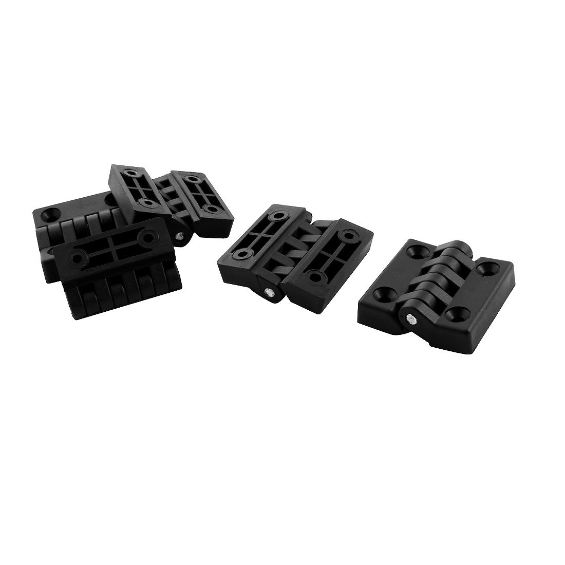Sourcingmap Plastic Furniture Cabinet Door Hinges Hardware 5 Pcs Black