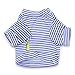 DroolingDog Dog Clothes Pet Striped T-Shirt Plain Puppy Apparel for Small Dogs, XS, Pack of 3