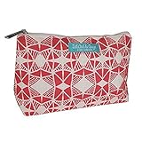Clinique by Satchel & Sage Pink Print Cosmetic Makeup Travel Bag