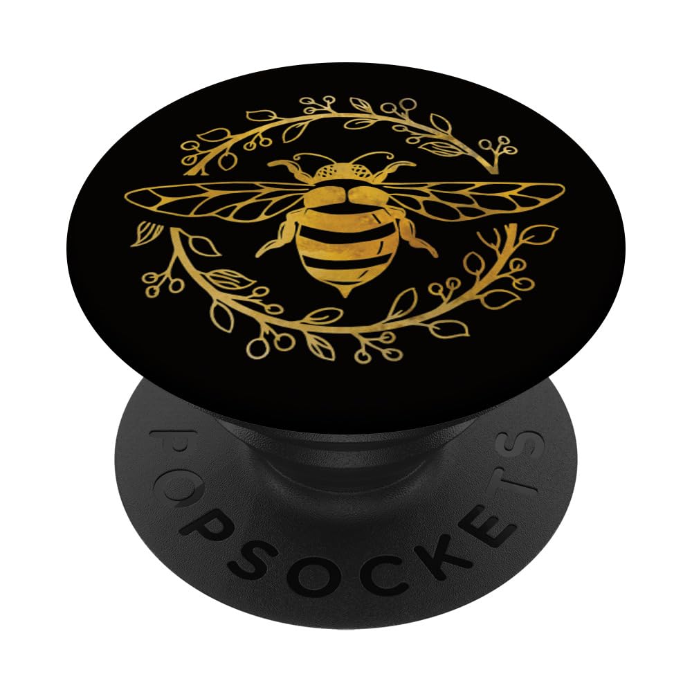 PopSockets Bee Honeybee Bumblebee Yellow and Black PopSockets PopGrip: Swappable Grip for Phones & Tablets
