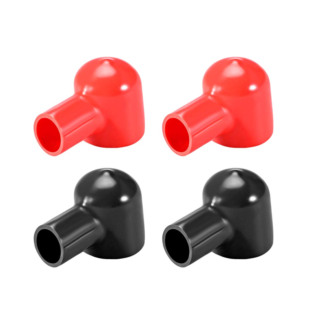 Photo 1 of uxcell Battery Terminal Insulating Rubber Protector Covers for 20mm Terminal 12mm Cable Red Black 2 Pairs