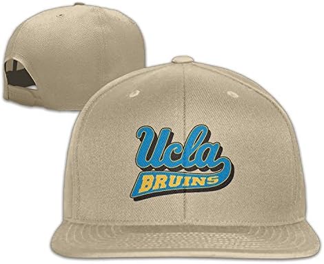 UCLA Bruins Flat Bill Baseball Cap Hat Snapback Adjustable One Size Unisex Natural