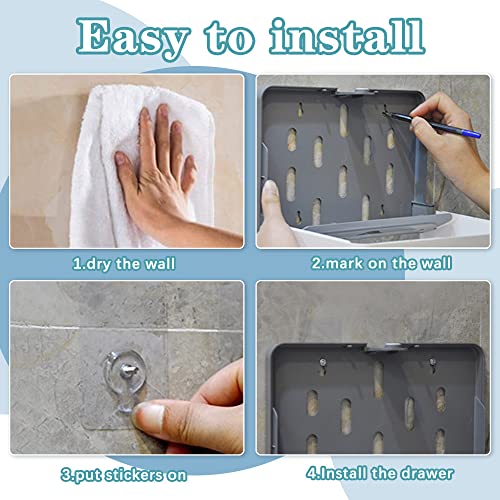 THATSRAD Hand Paper Dispenser Holds 200 Towels/225 mm x 75 mm Paper Dispenser Wall Towel Antibacterial Toilet Paper Dispensers, Bathroom Towel Dispenser (27 x 20.5 x 10 cm)