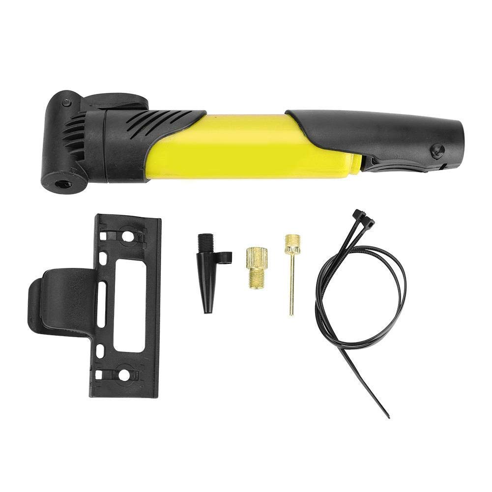 Bicycle Air Pump, Portable Bike Inflator With Frame Mounting Kit for Bike TIire Repair(Yellow) Cycling Bicycles And Spare Parts